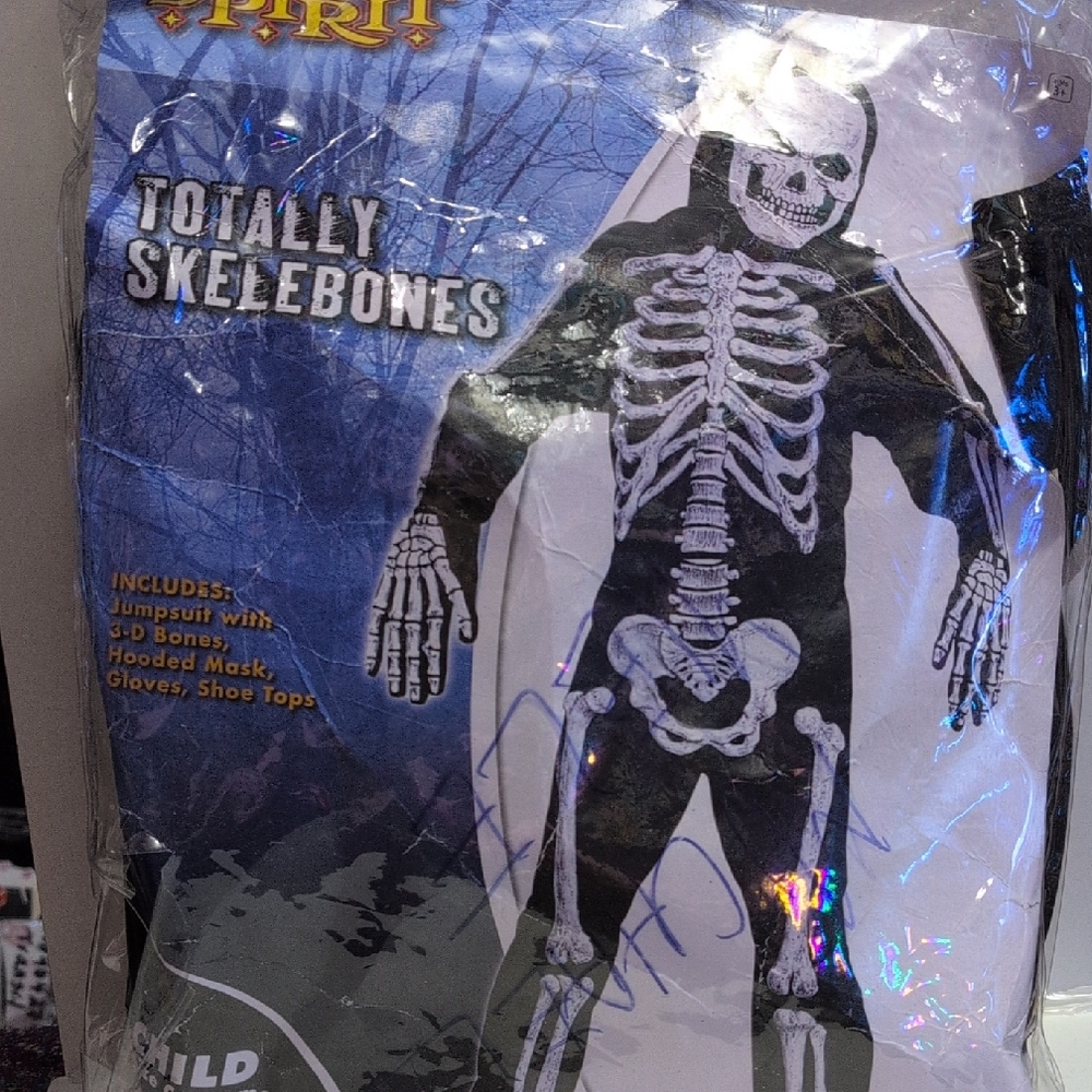 Spirit Totally Skelebones Kids Costume - Black and White